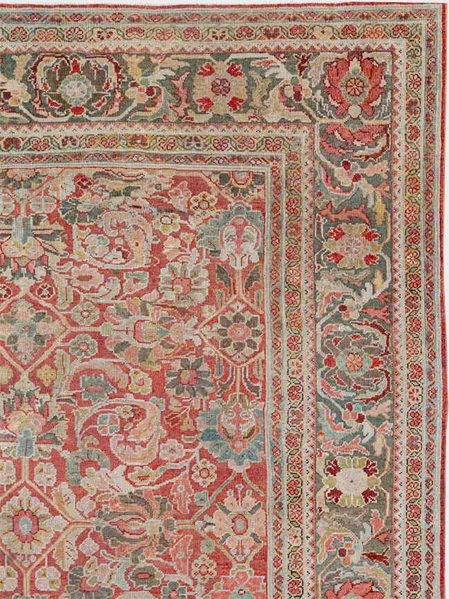 Antique Persian Mahal Room Size Carpet, No.26462 - Gsblank