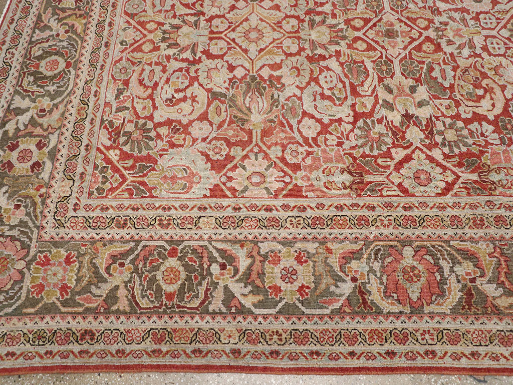 Antique Persian Mahal Room Size Carpet, No.26462 - Gsblank