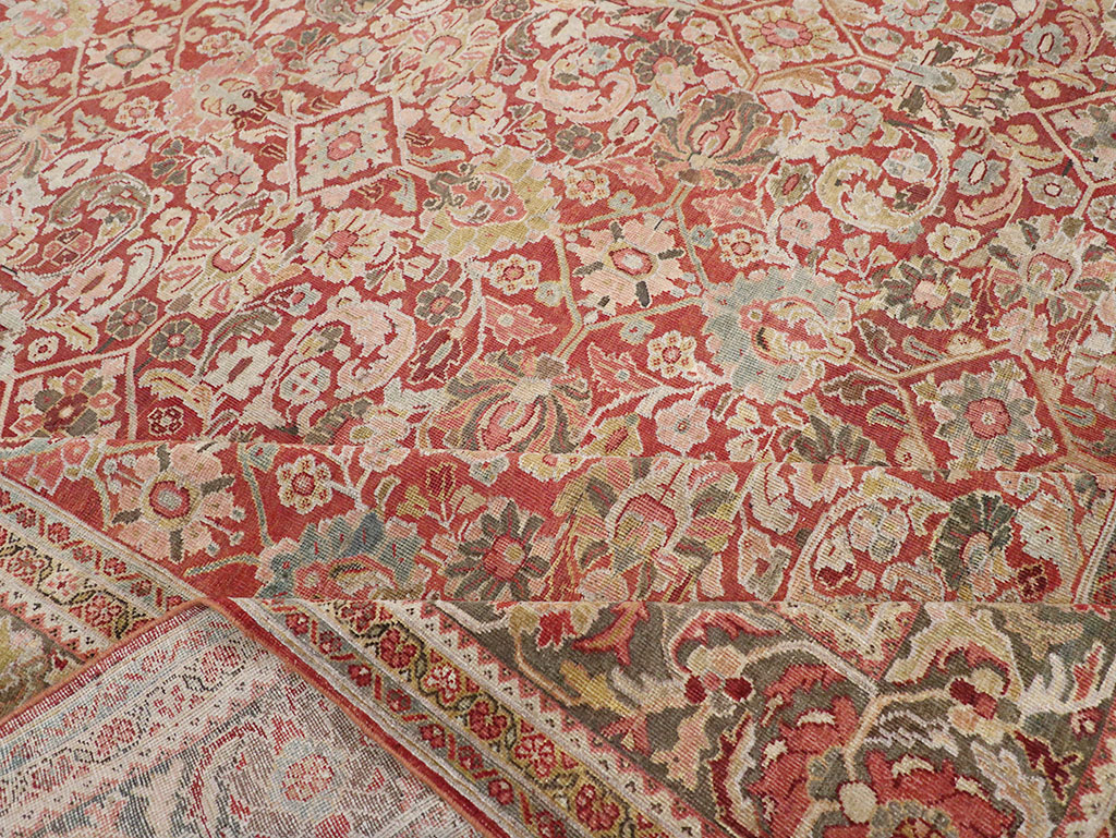 Antique Persian Mahal Room Size Carpet, No.26462 - Gsblank