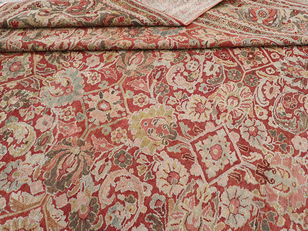 Antique Persian Mahal Room Size Carpet, No.26462 - Gsblank