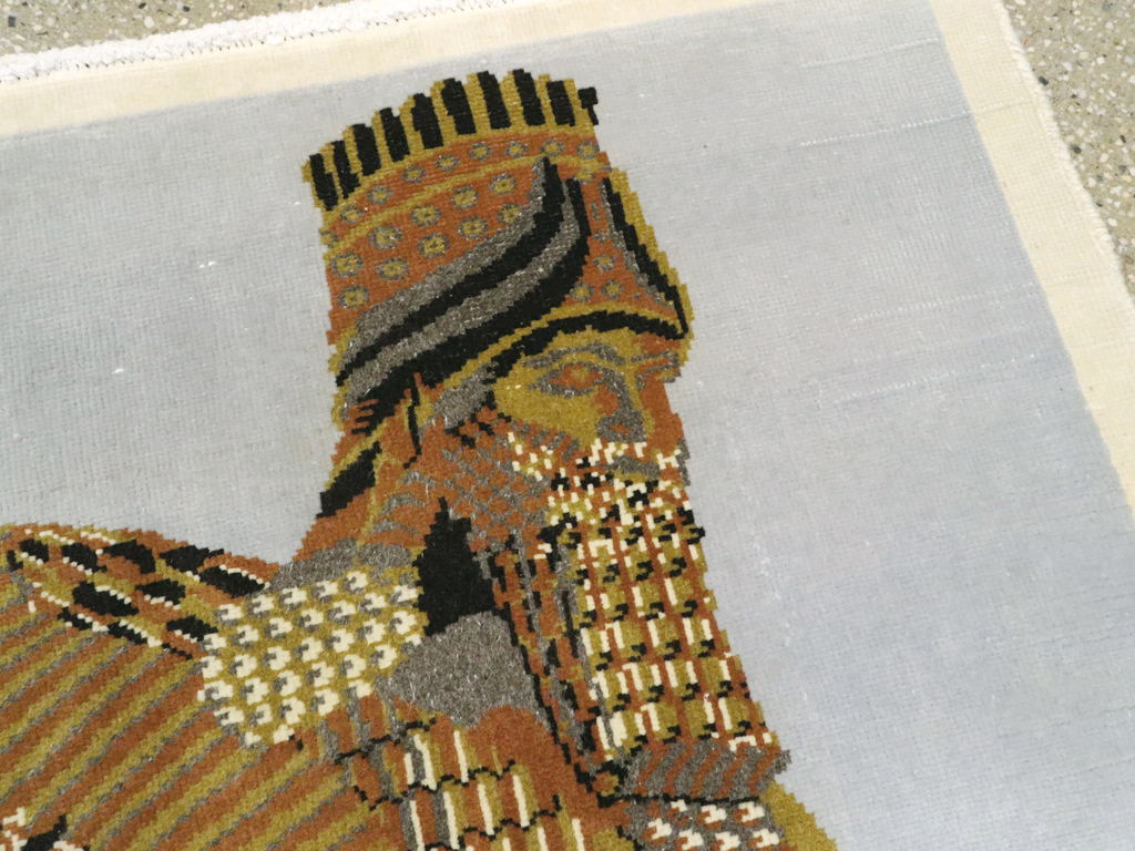 Vintage Egyptian Pictorial Tabriz Rug, No.26480 - Gsblank