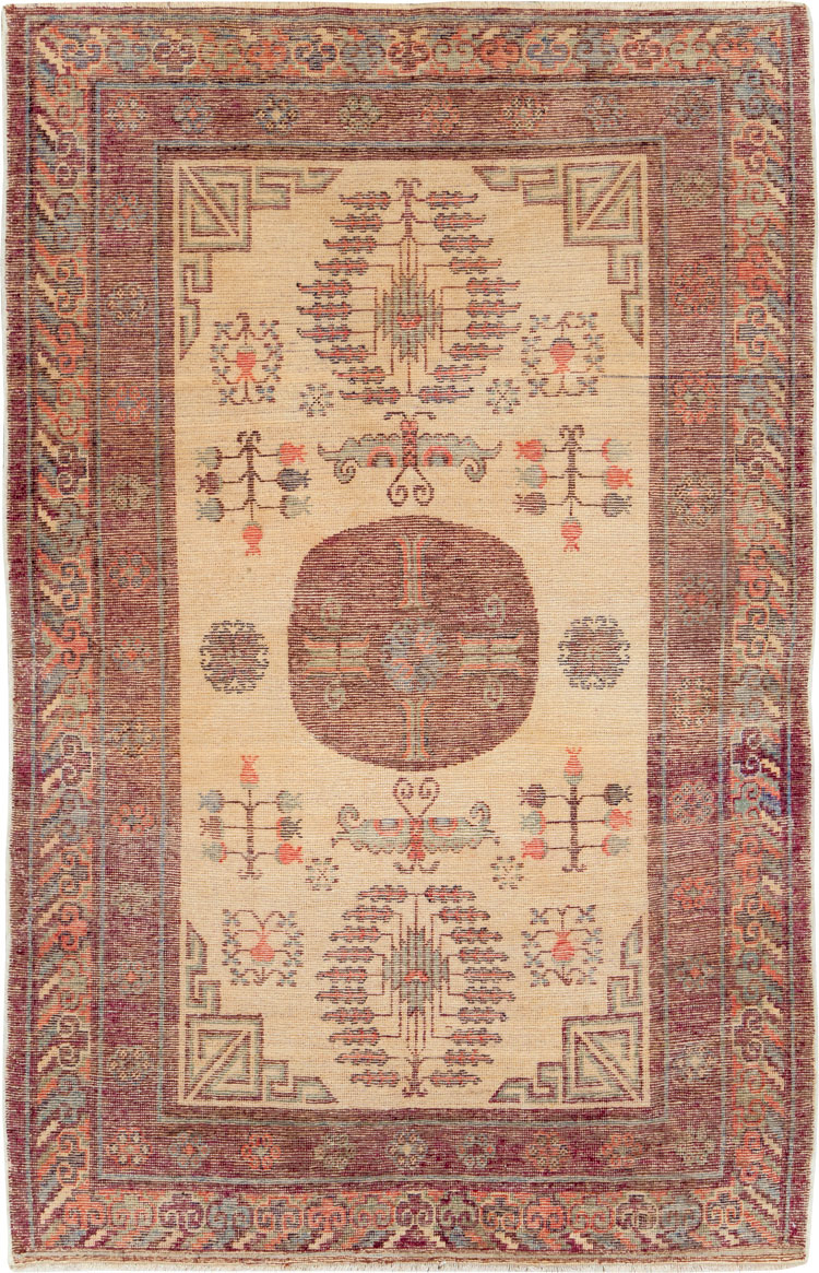 Antique East Turkestan Khotan Rug, No.26484 - Gsblank