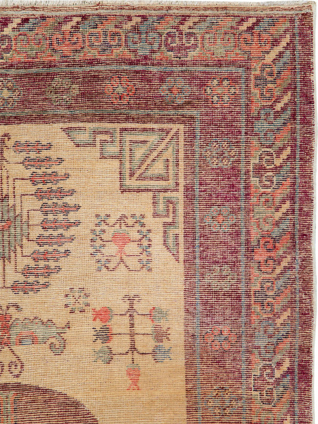 Antique East Turkestan Khotan Rug, No.26484 - Gsblank