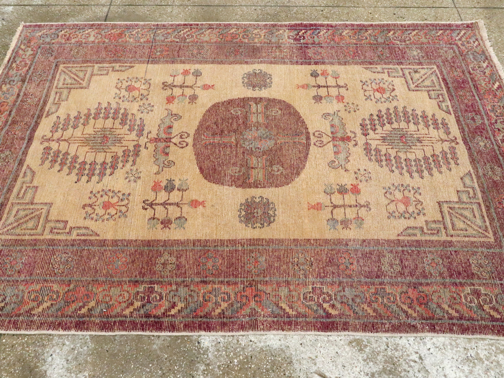 Antique East Turkestan Khotan Rug, No.26484 - Gsblank