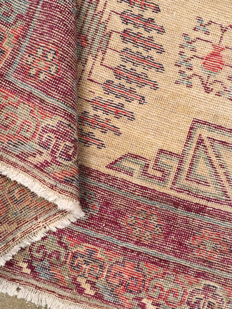 Antique East Turkestan Khotan Rug, No.26484 - Gsblank