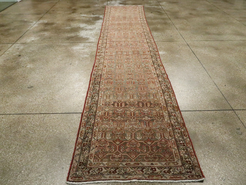 Antique Persian Malayer Long Runner, No.26487 - Gsblank
