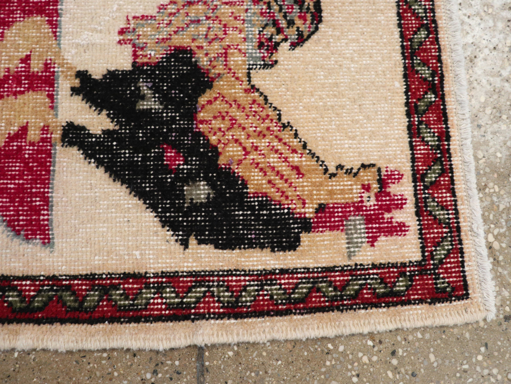 Vintage Pictorial Anatolian Rug, No.26489 - Gsblank