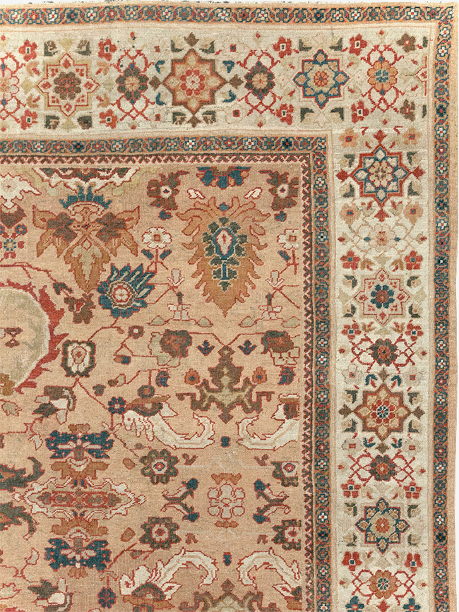 Antique Persian Mahal Room Size Carpet, No.26492 - Gsblank