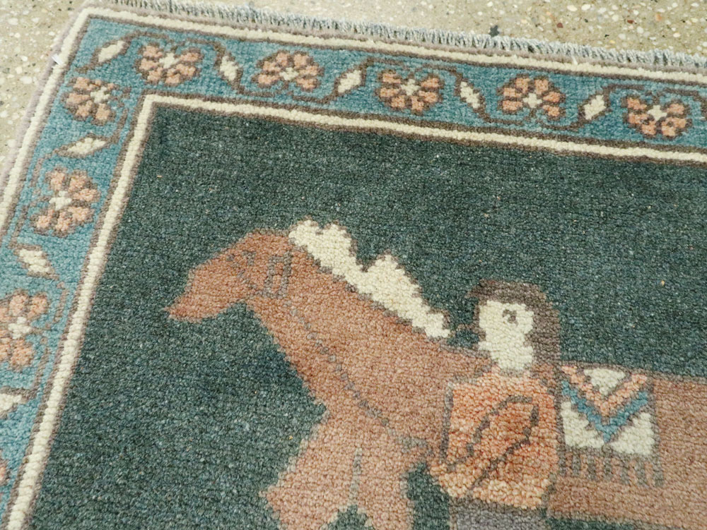 Vintage Turkish Anatolian Pictorial Rug, No.26497 - Gsblank