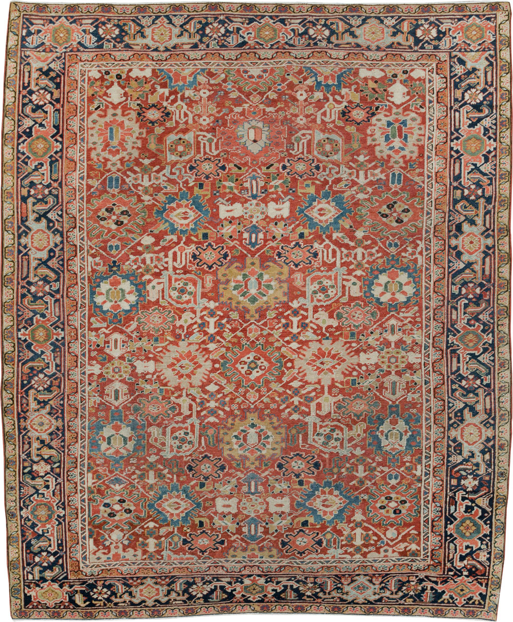 Antique Persian Heriz Room Size Carpet, No.26500 - Gsblank