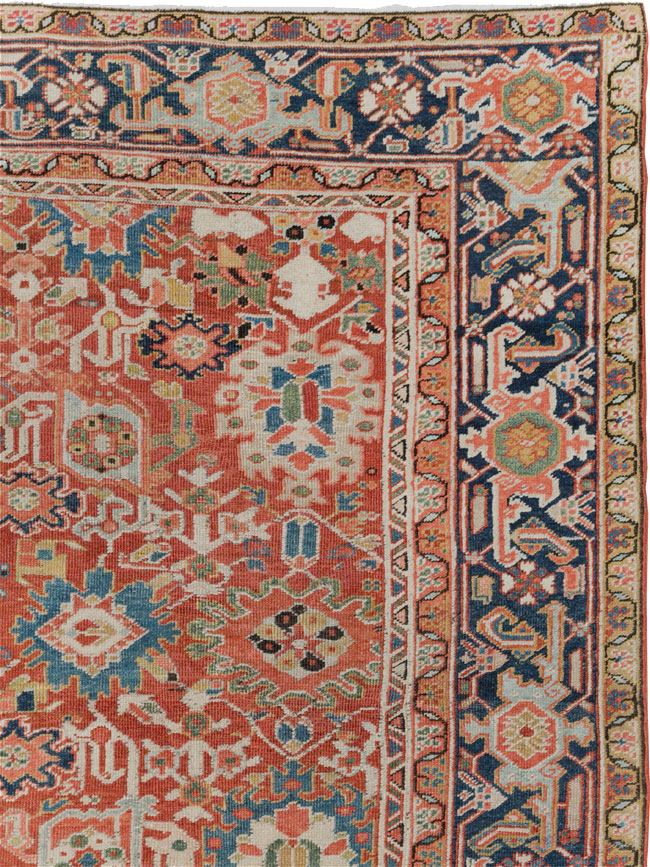 Antique Persian Heriz Room Size Carpet, No.26500 - Gsblank