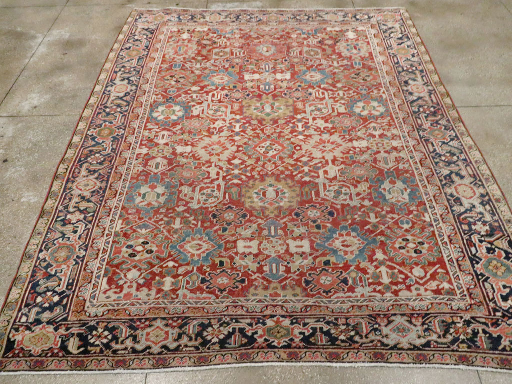 Antique Persian Heriz Room Size Carpet, No.26500 - Gsblank