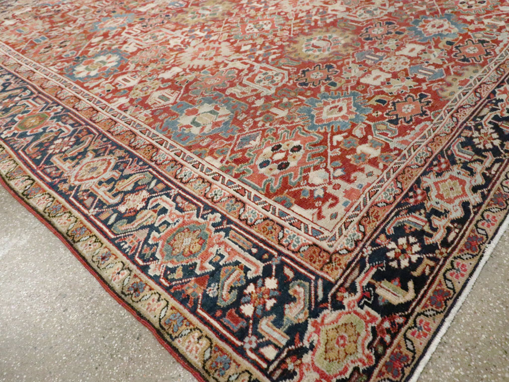 Antique Persian Heriz Room Size Carpet, No.26500 - Gsblank