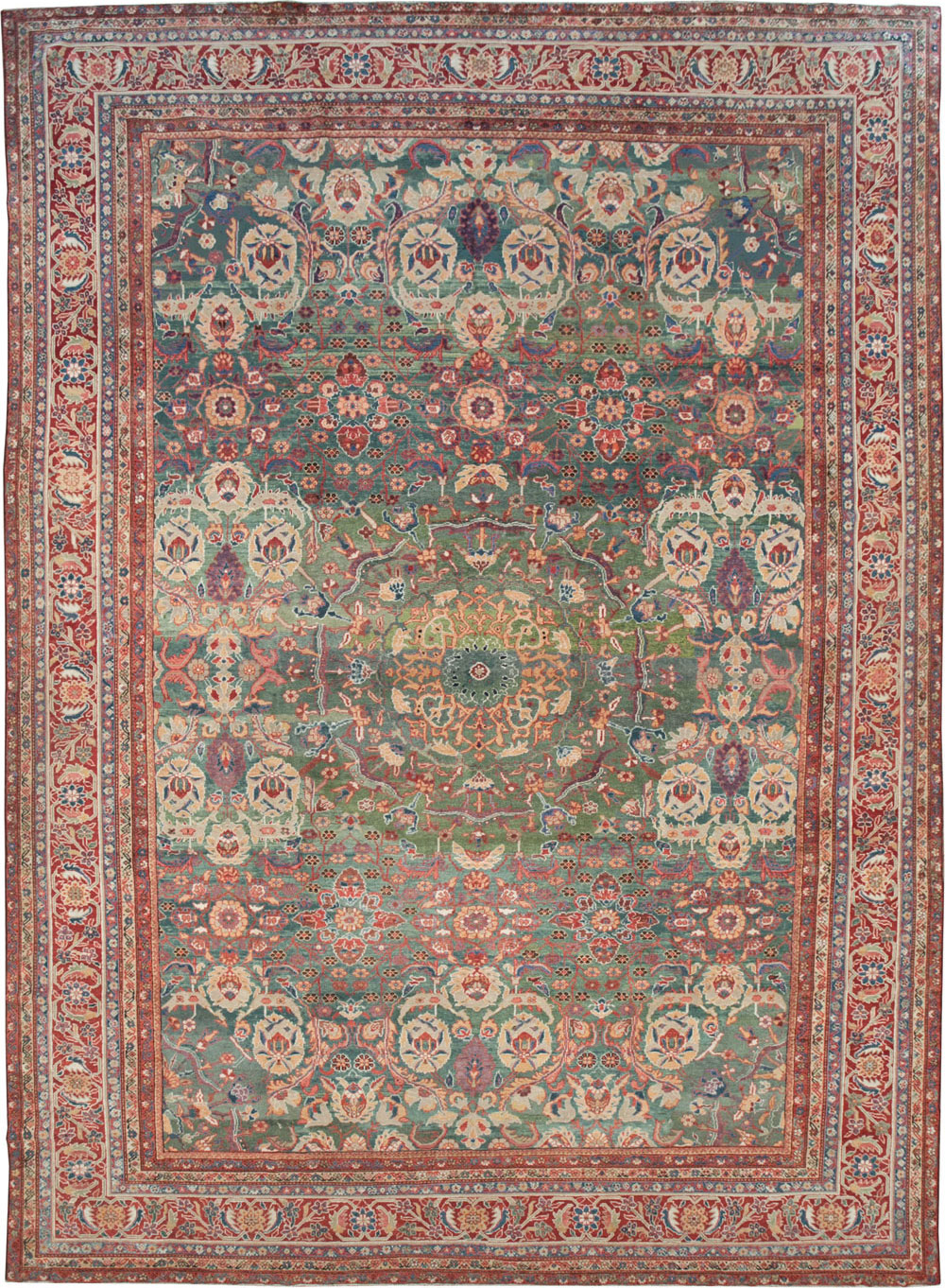 Antique Persian Mahal Oversize Carpet, No.26505 - Gsblank