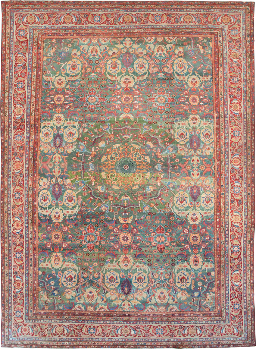 Antique Persian Mahal Oversize Carpet, No.26505 - Gsblank