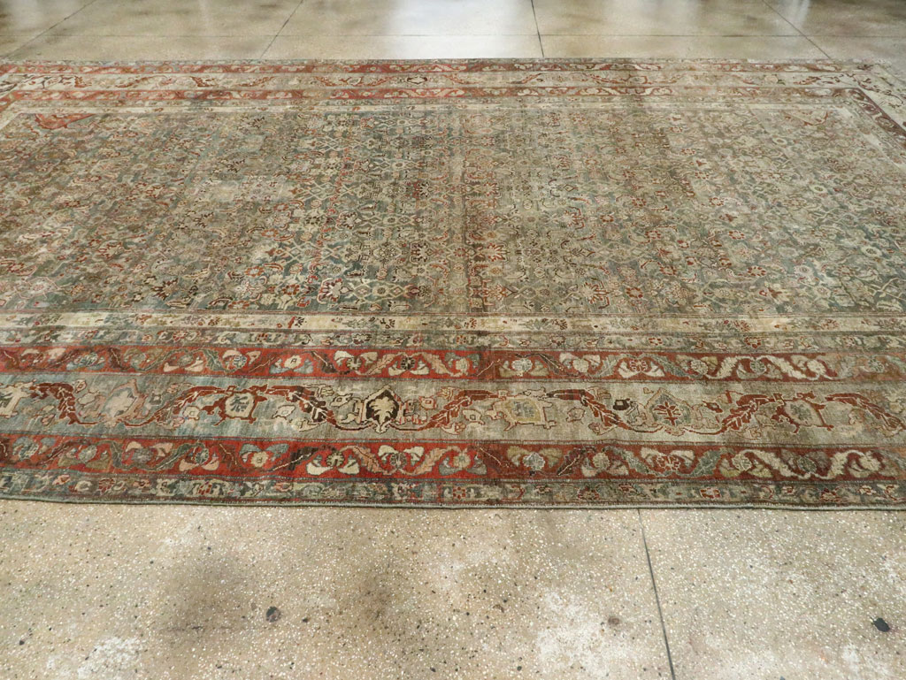 Antique Persian Bidjar Large Room Size Carpet, No.26516 - Gsblank