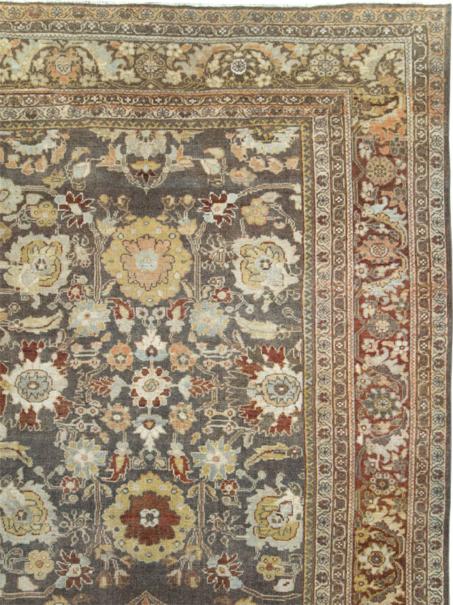 Antique Persian Mahal Large Oversize Carpet, No.26522 - Gsblank