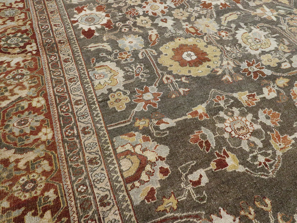 Antique Persian Mahal Large Oversize Carpet, No.26522 - Gsblank