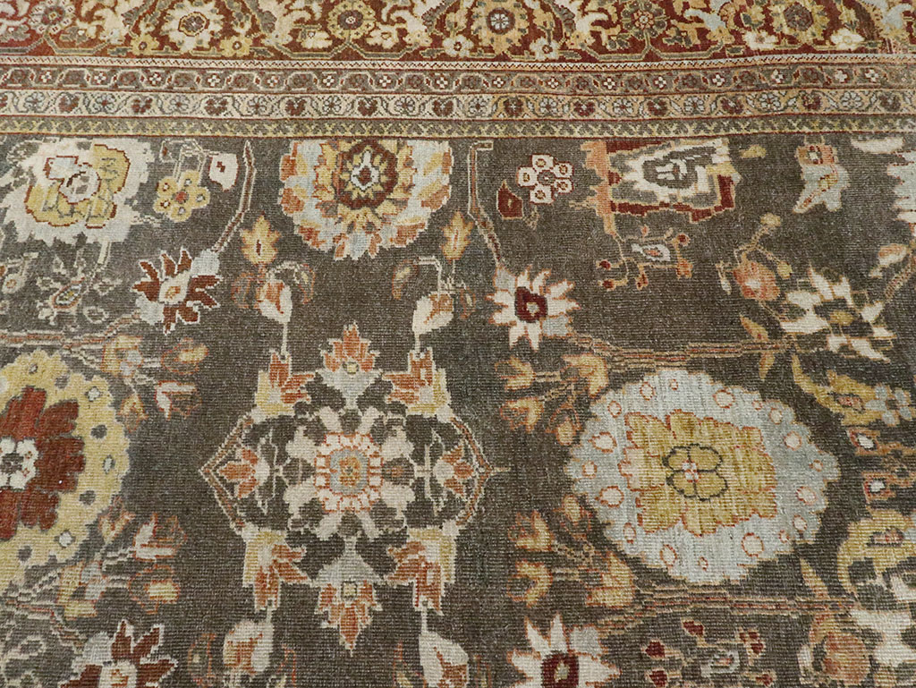 Antique Persian Mahal Large Oversize Carpet, No.26522 - Gsblank