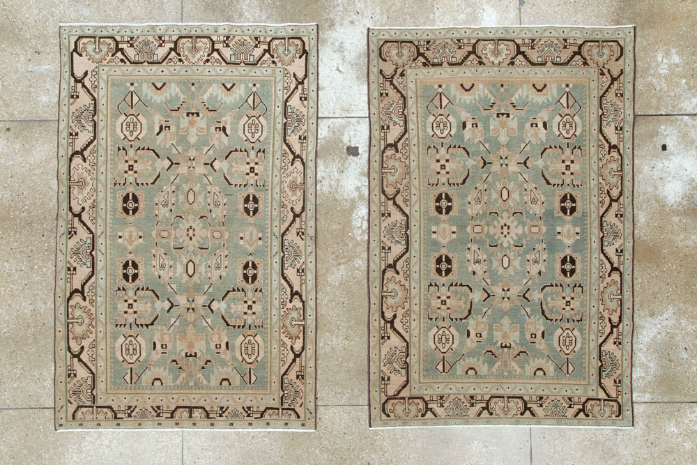 Vintage Persian Malayer Accent Rug (Pair: 1 of 2), No.26546 - Gsblank
