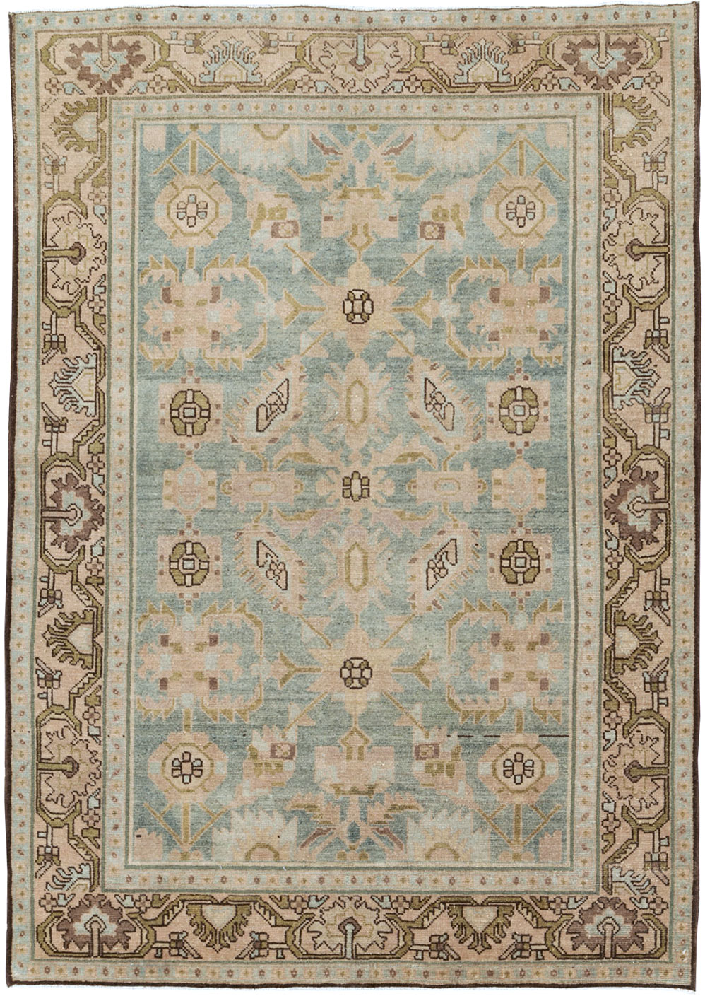 Vintage Persian Malayer Accent Rug, No.26548 - Gsblank