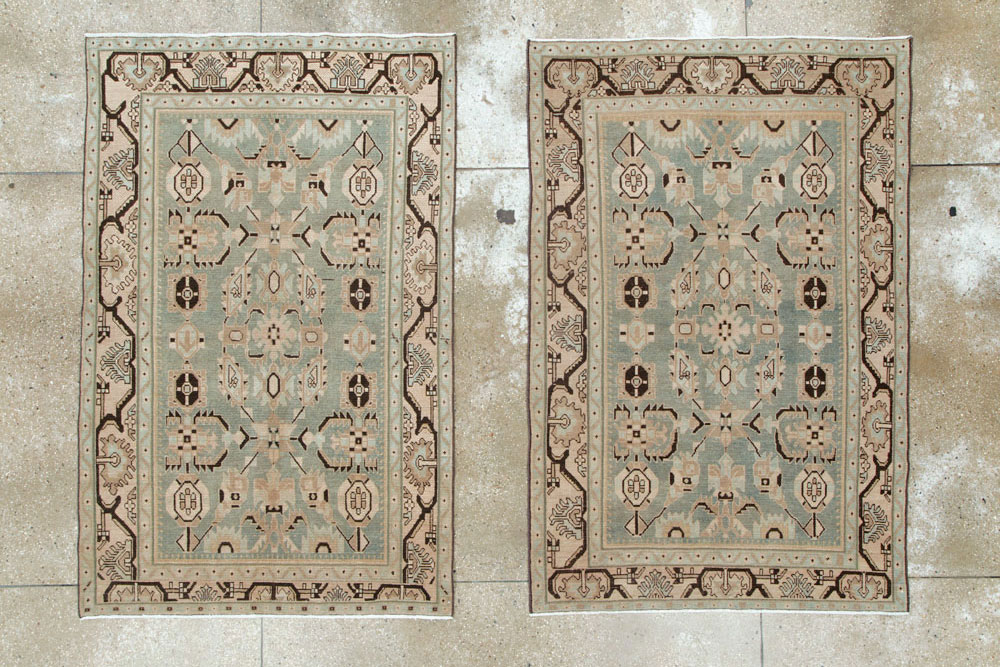 Vintage Persian Malayer Accent Rug (Pair: 2 of 2), No.26549 - Gsblank