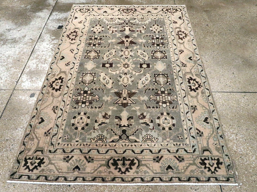Vintage Persian Malayer Accent Rug, No.26557 - Gsblank