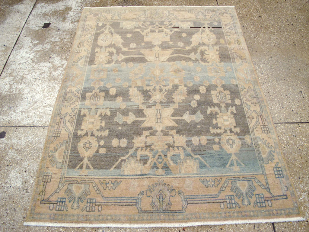 Vintage Persian Malayer Throw Rug, No.26568 - Gsblank