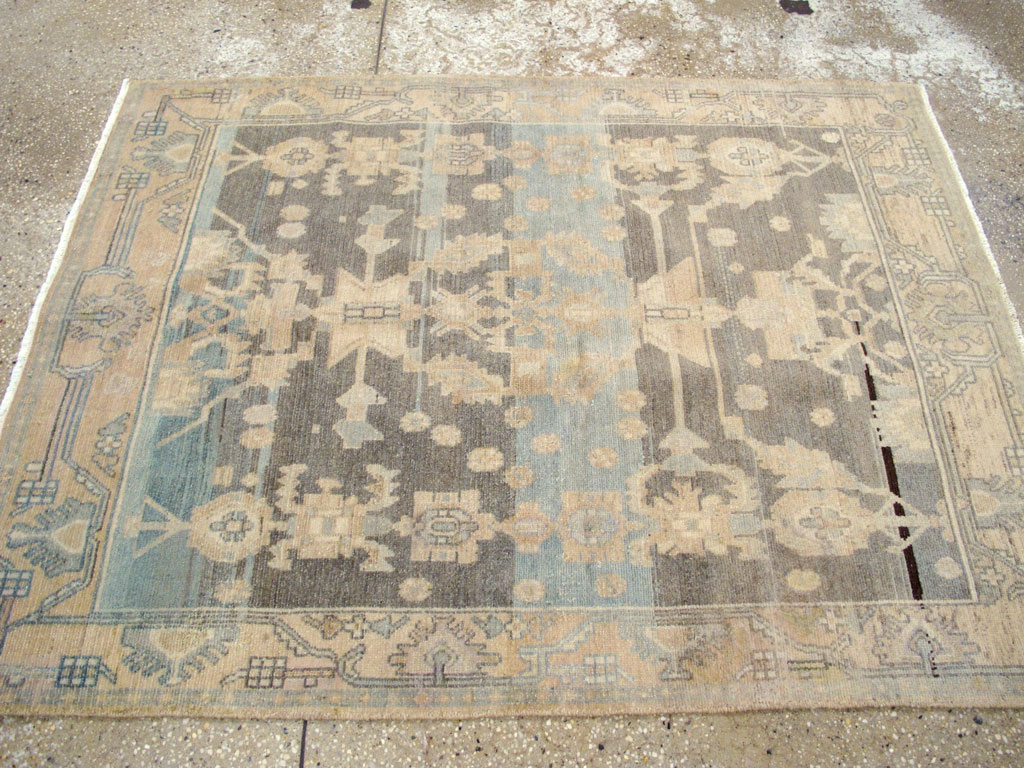 Vintage Persian Malayer Throw Rug, No.26568 - Gsblank
