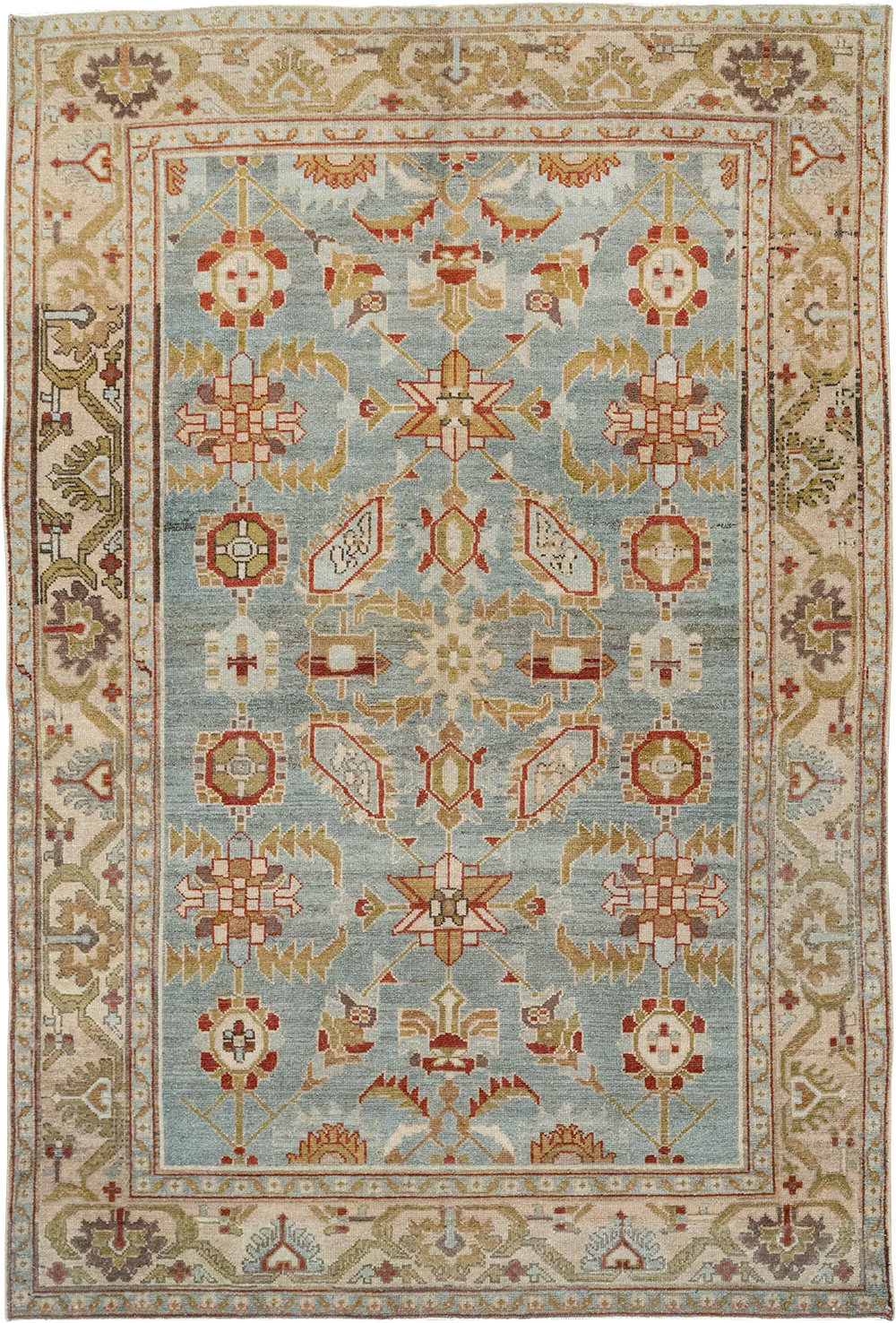Vintage Persian Malayer Accent Rug, No.26569 - Gsblank