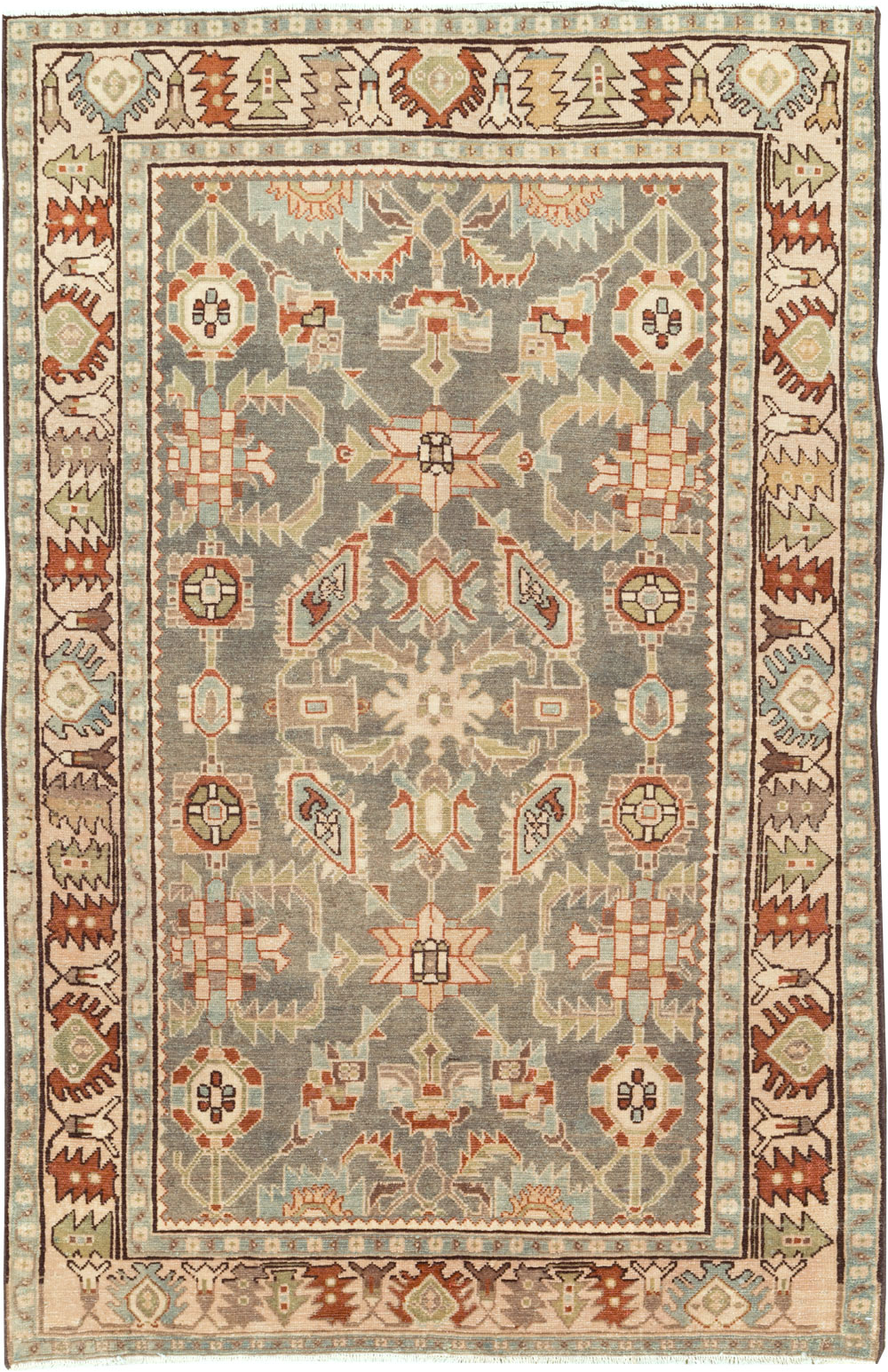 Vintage Persian Malayer Accent Rug, No.26570 - Gsblank
