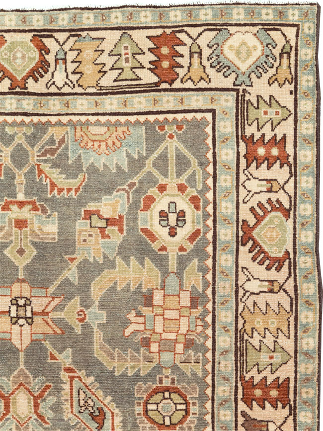 Vintage Persian Malayer Accent Rug, No.26570 - Gsblank