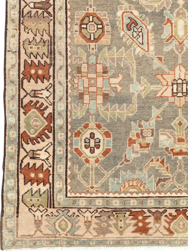 Vintage Persian Malayer Accent Rug, No.26570 - Gsblank