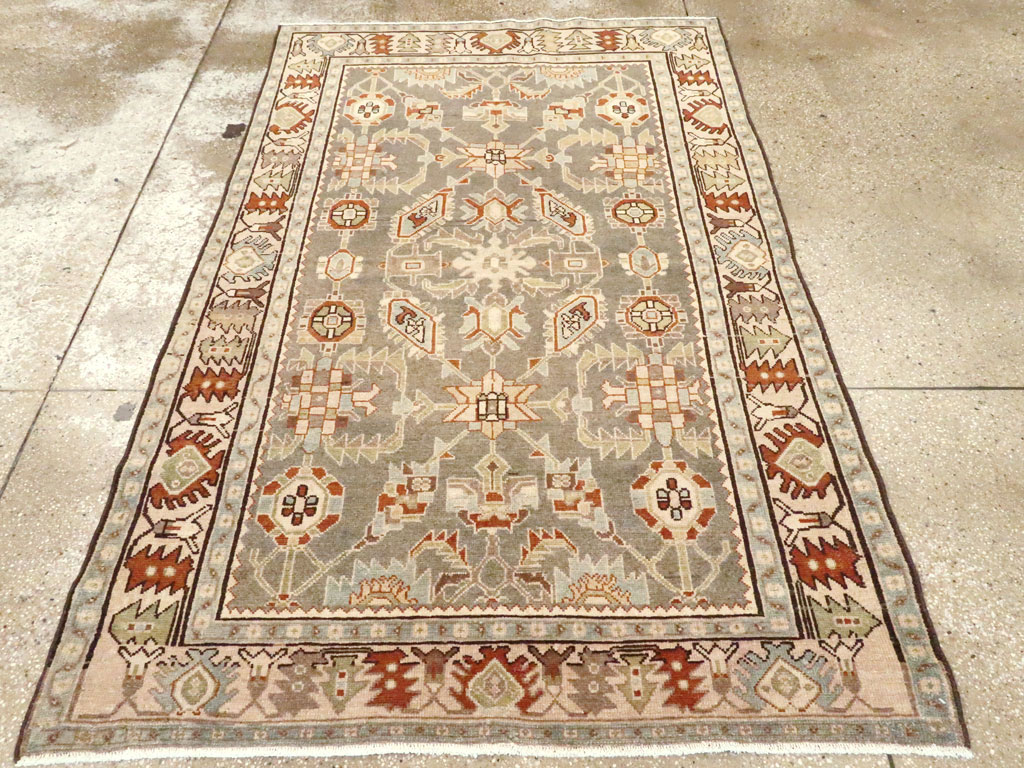Vintage Persian Malayer Accent Rug, No.26570 - Gsblank
