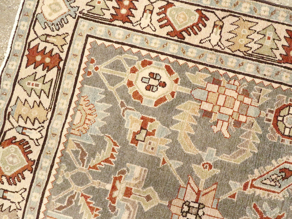 Vintage Persian Malayer Accent Rug, No.26570 - Gsblank