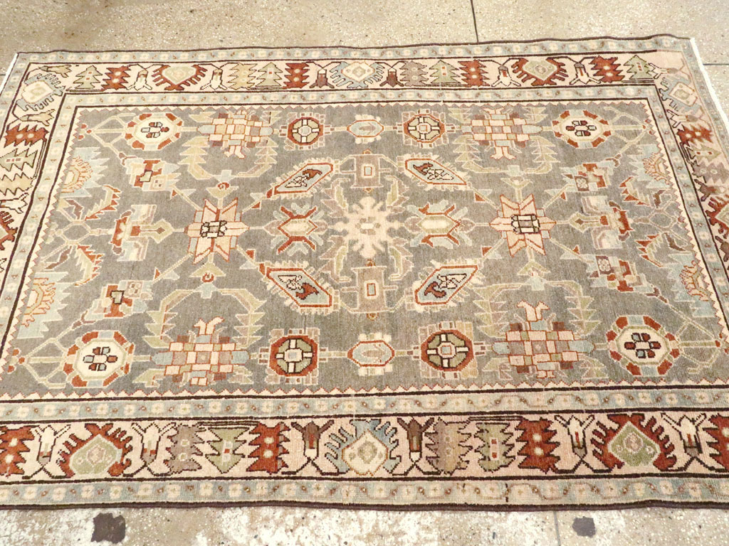 Vintage Persian Malayer Accent Rug, No.26570 - Gsblank