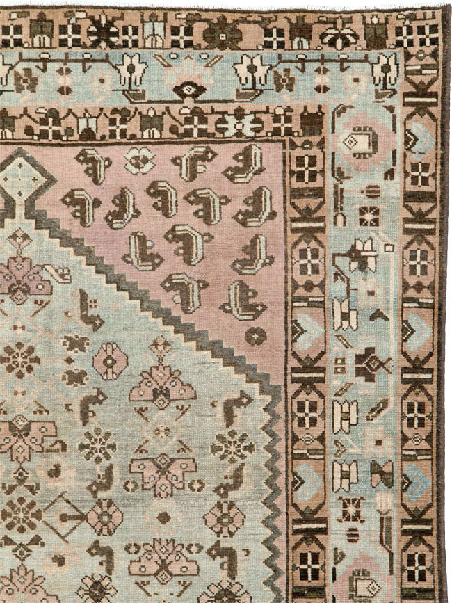 Vintage Persian Malayer Wide Gallery Runner, No.26573 - Gsblank