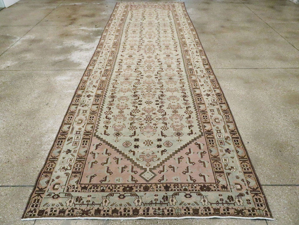 Vintage Persian Malayer Wide Gallery Runner, No.26573 - Gsblank