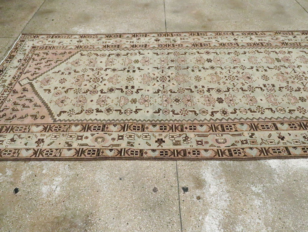 Vintage Persian Malayer Wide Gallery Runner, No.26573 - Gsblank