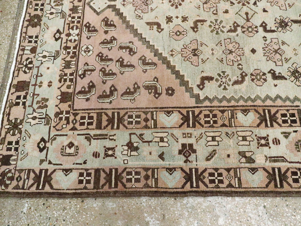 Vintage Persian Malayer Wide Gallery Runner, No.26573 - Gsblank