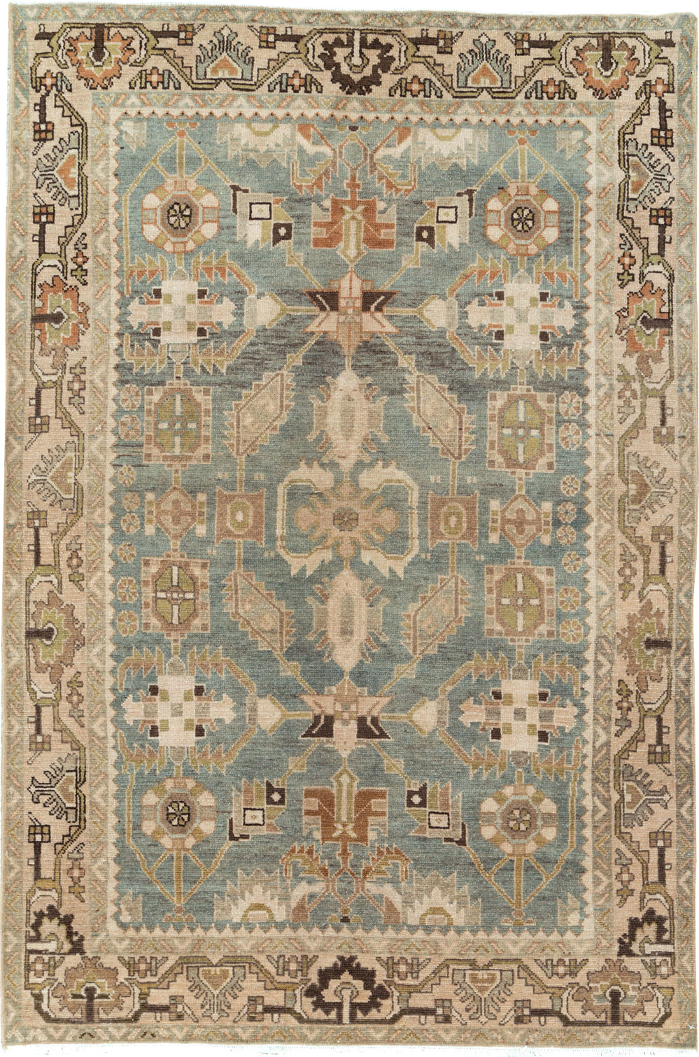 Vintage Persian Malayer Accent Rug, No.26578 - Gsblank