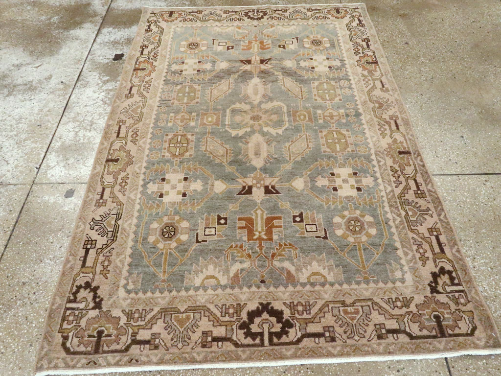 Vintage Persian Malayer Accent Rug, No.26578 - Gsblank