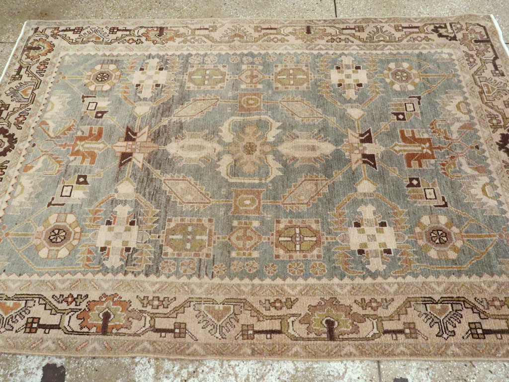 Vintage Persian Malayer Accent Rug, No.26578 - Gsblank