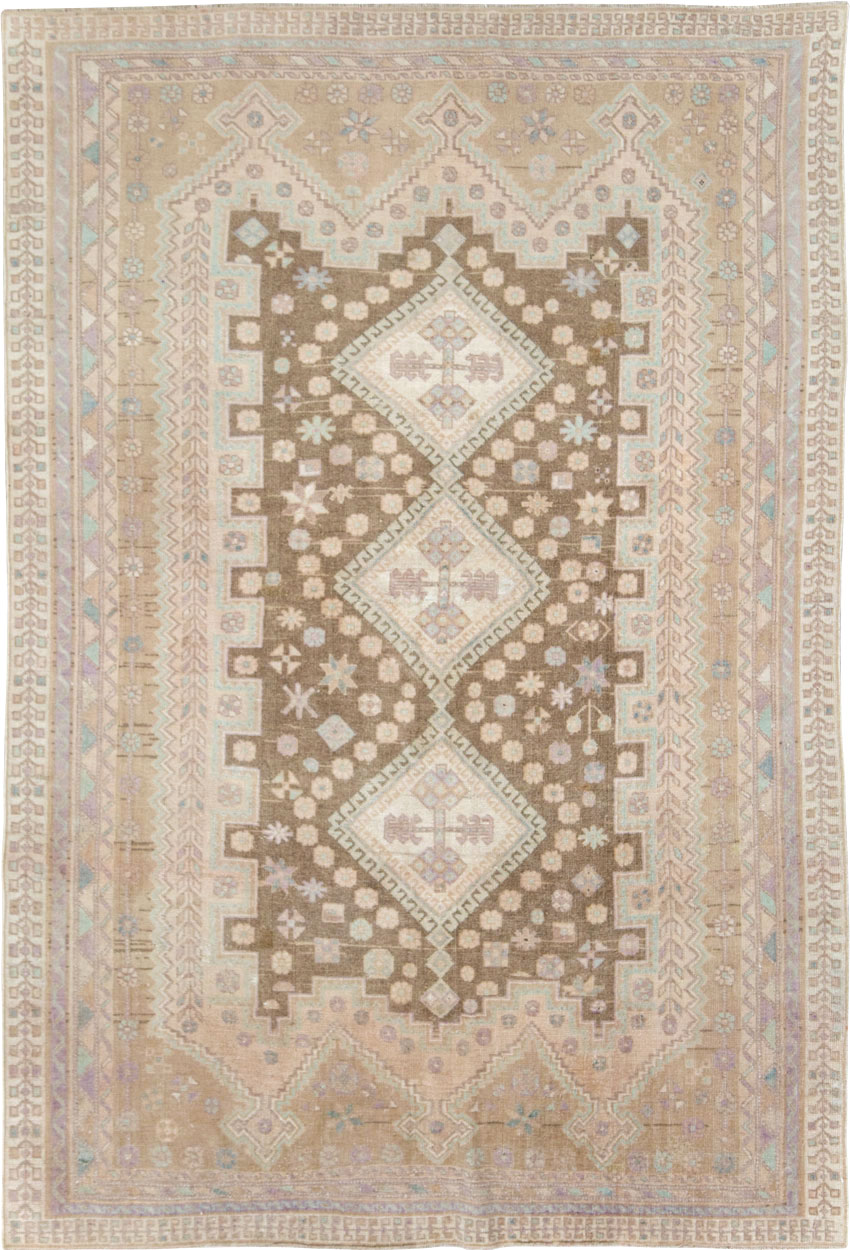 Vintage Persian Afshar Accent Rug, No.26599 - Gsblank