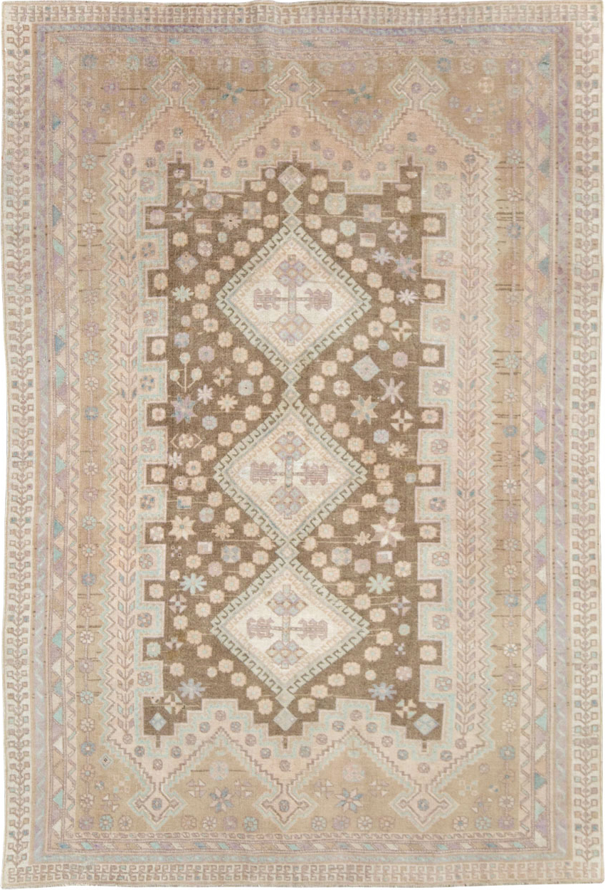 Vintage Persian Afshar Accent Rug, No.26599 - Gsblank