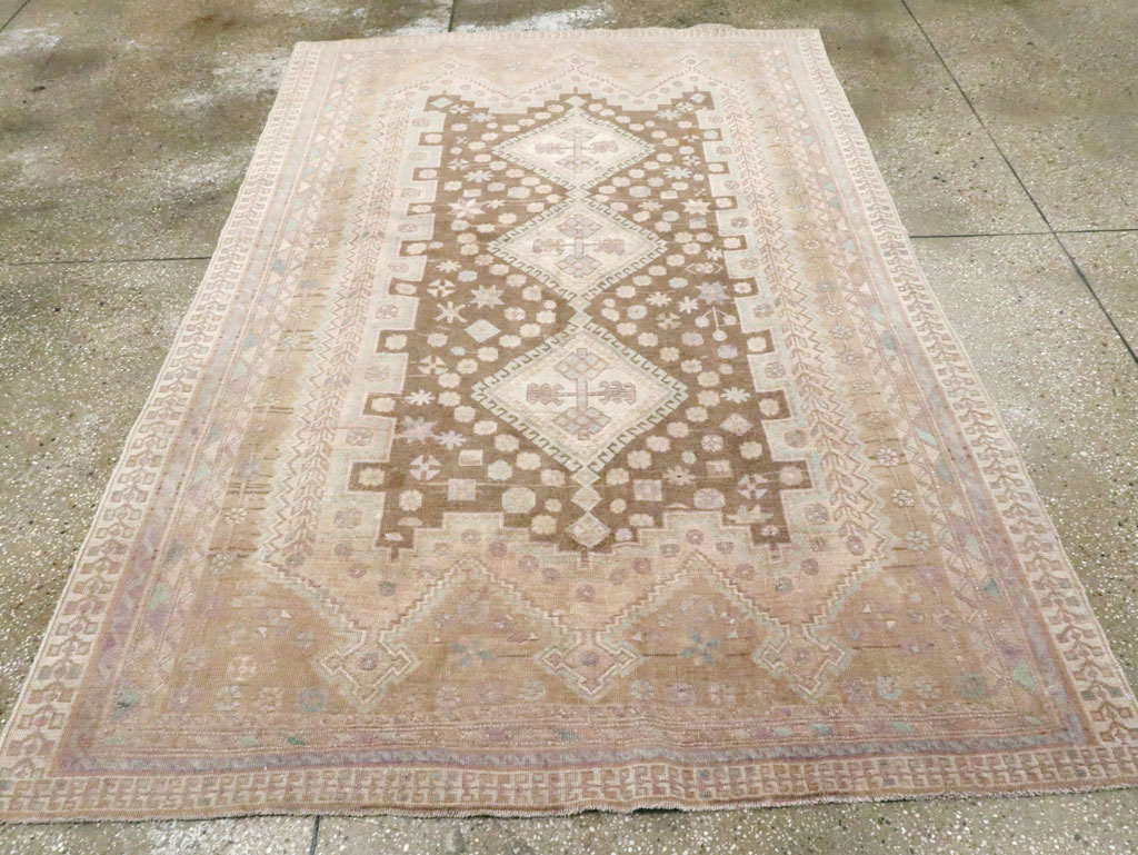 Vintage Persian Afshar Accent Rug, No.26599 - Gsblank