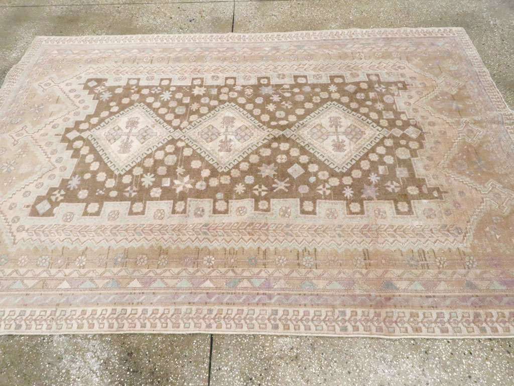 Vintage Persian Afshar Accent Rug, No.26599 - Gsblank