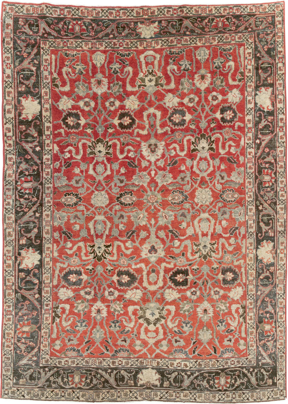 Antique Persian Tabriz Small Room Size Carpet, No.26602 - Gsblank