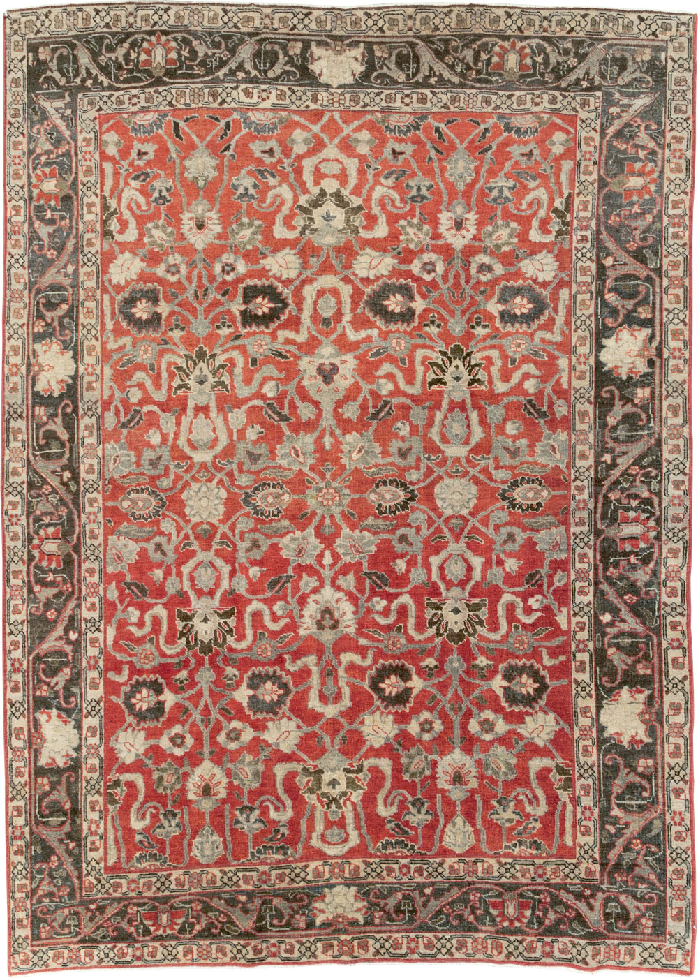 Antique Persian Tabriz Small Room Size Carpet, No.26602 - Gsblank