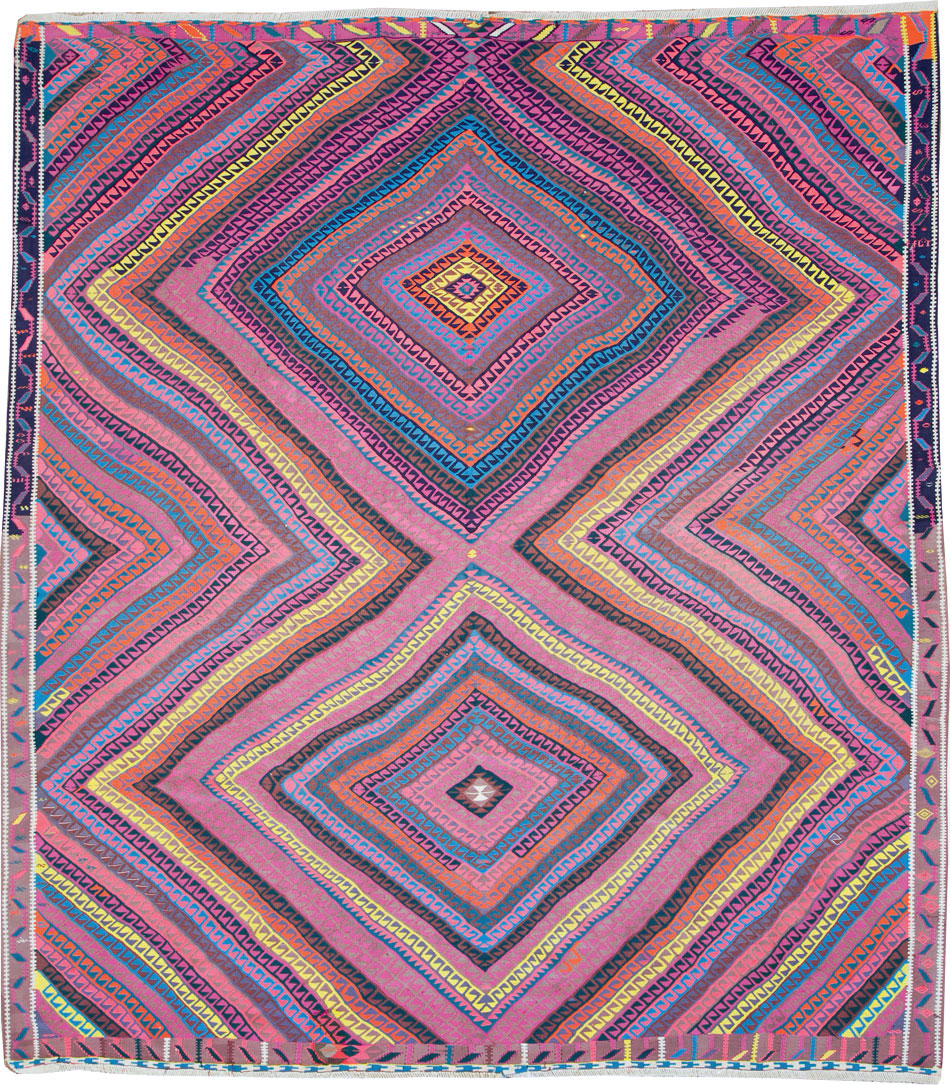 Vintage Turkish Flatweave Kilim , No.26608 - Gsblank